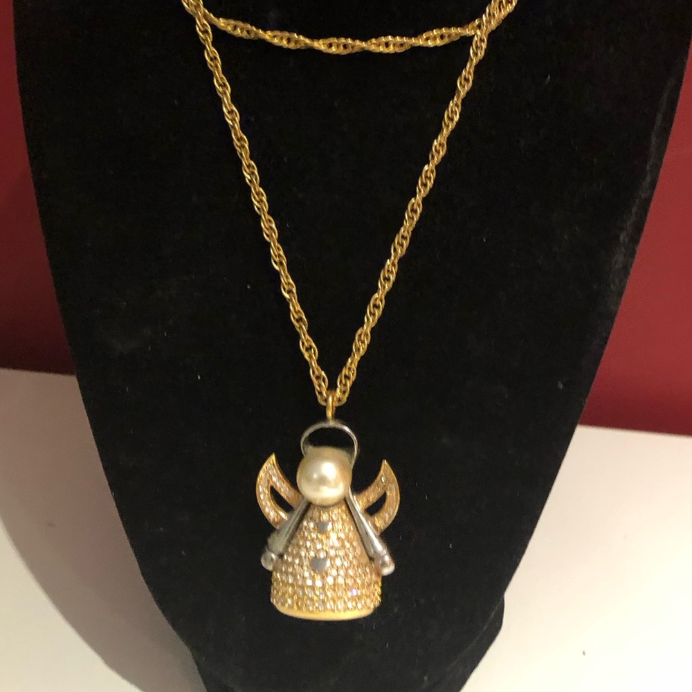 Xanadu Vintage Angel Watch Pendant Necklace